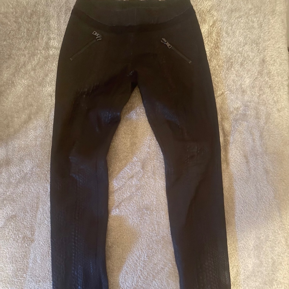 RTA Embossed Lambskin Leather Pants Small